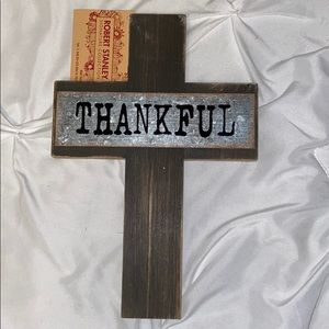 Robert Stanley Wooden Thankful Cross New Unused